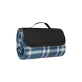 Blue - Back - Mountain Warehouse Fleece Checked Picnic Mat