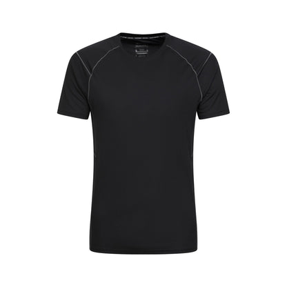 Black - Front - Mountain Warehouse Mens Approach Lightweight Hiking T-Shirt