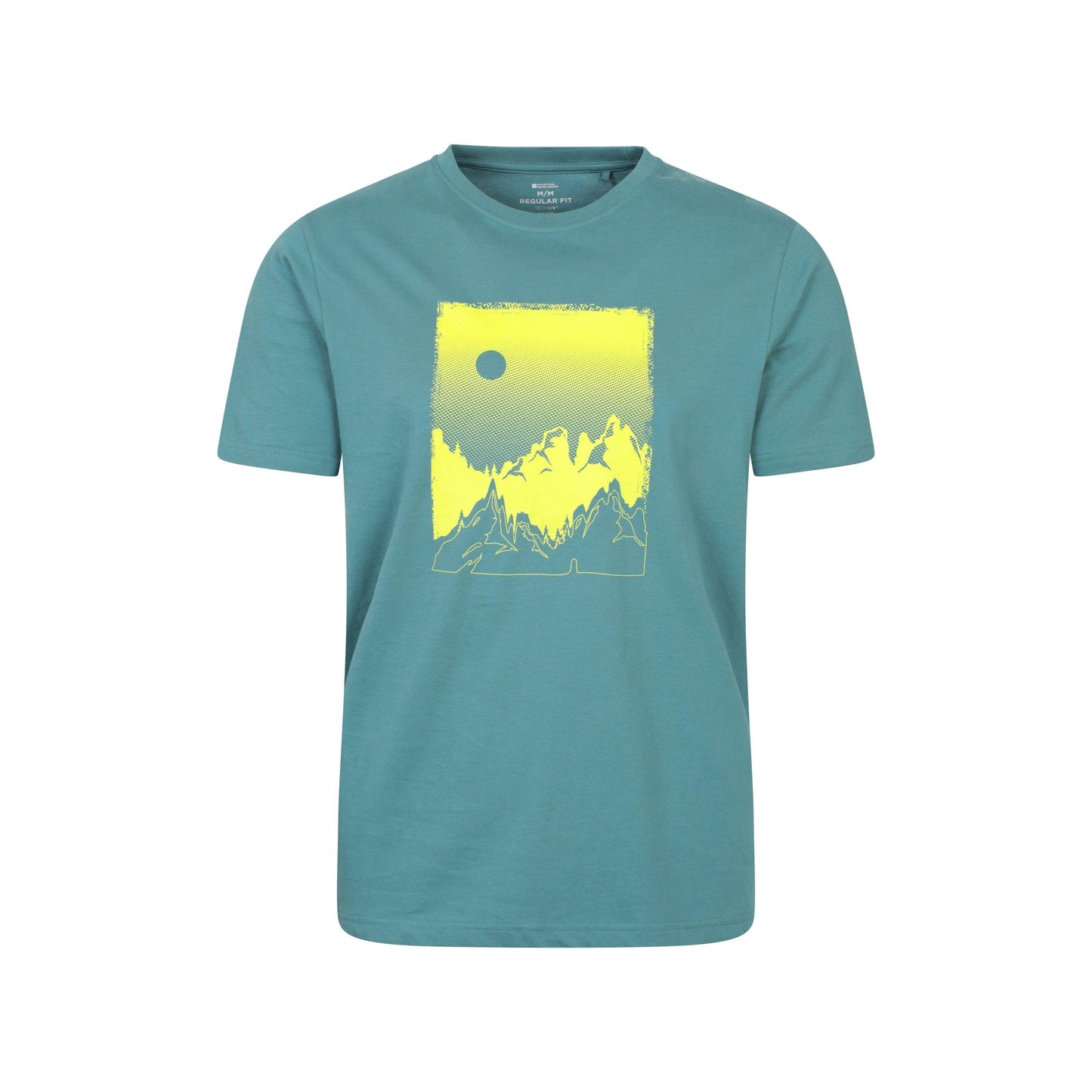 Petrol - Front - Mountain Warehouse Mens Sunrise Organic T-Shirt