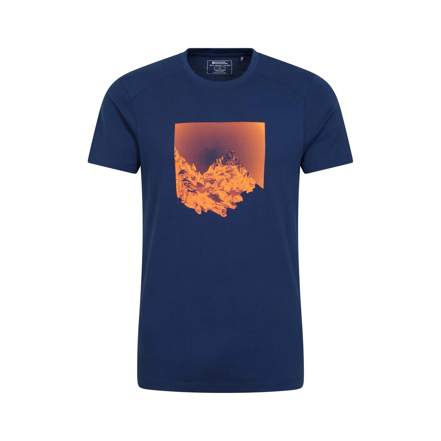 Navy - Front - Mountain Warehouse Mens Sunrise Organic T-Shirt