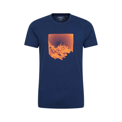 Navy - Front - Mountain Warehouse Mens Sunrise Organic T-Shirt