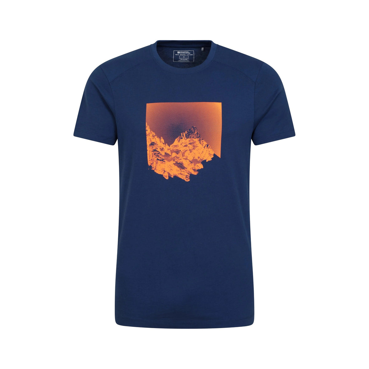 Navy - Front - Mountain Warehouse Mens Sunrise Organic T-Shirt