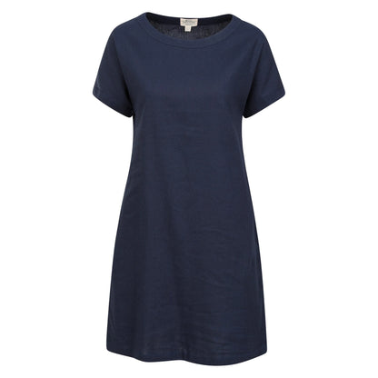 Navy - Front - Mountain Warehouse Womens-Ladies Tulip Linen Dress