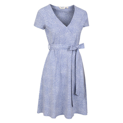 Corn Blue - Lifestyle - Mountain Warehouse Womens-Ladies Santorini Spotted Jersey Wrap Dress