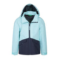 Teal - Back - Mountain Warehouse Childrens-Kids Cloud Burst Waterproof Jacket