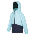 Teal - Pack Shot - Mountain Warehouse Childrens-Kids Cloud Burst Waterproof Jacket