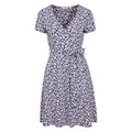Grey - Front - Mountain Warehouse Womens-Ladies Santorini Floral Jersey Wrap Dress