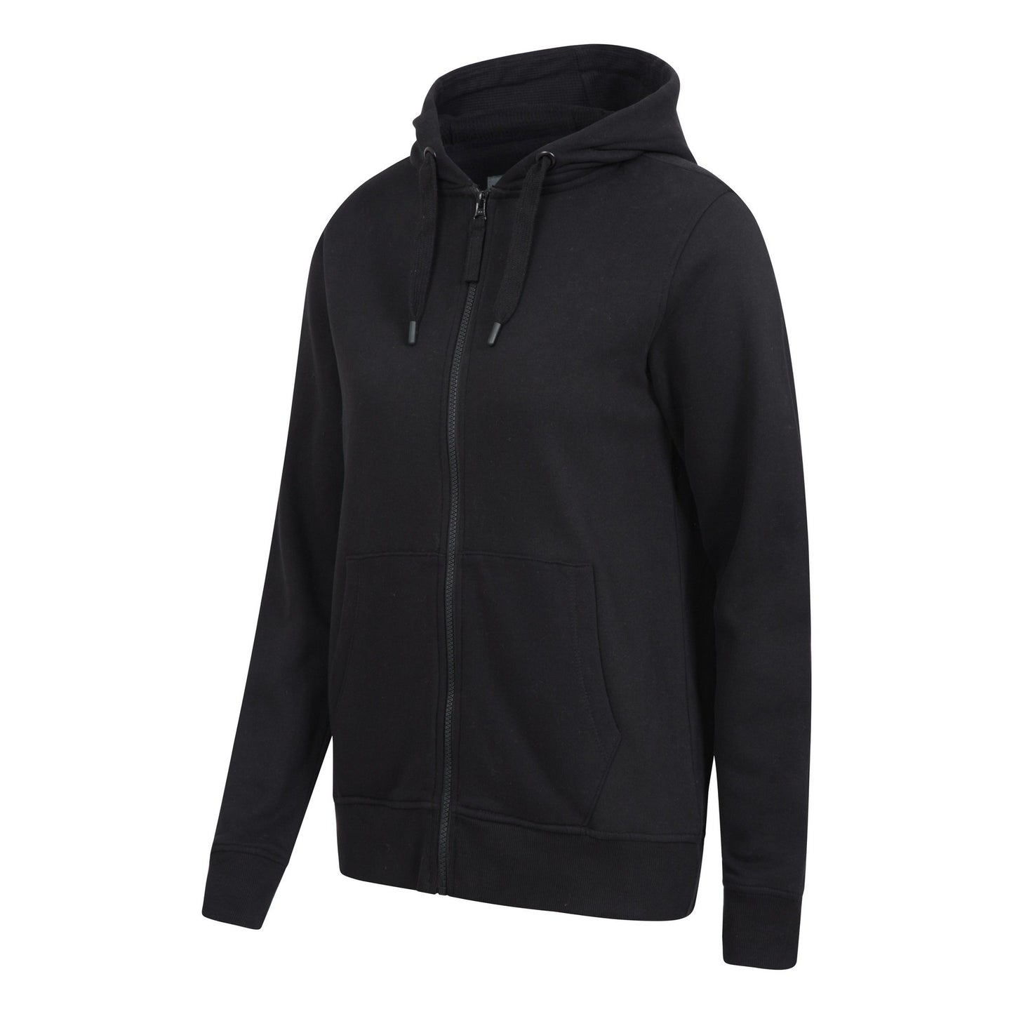 Black - Side - Mountain Warehouse Womens-Ladies Keyne Organic Full Zip Hoodie