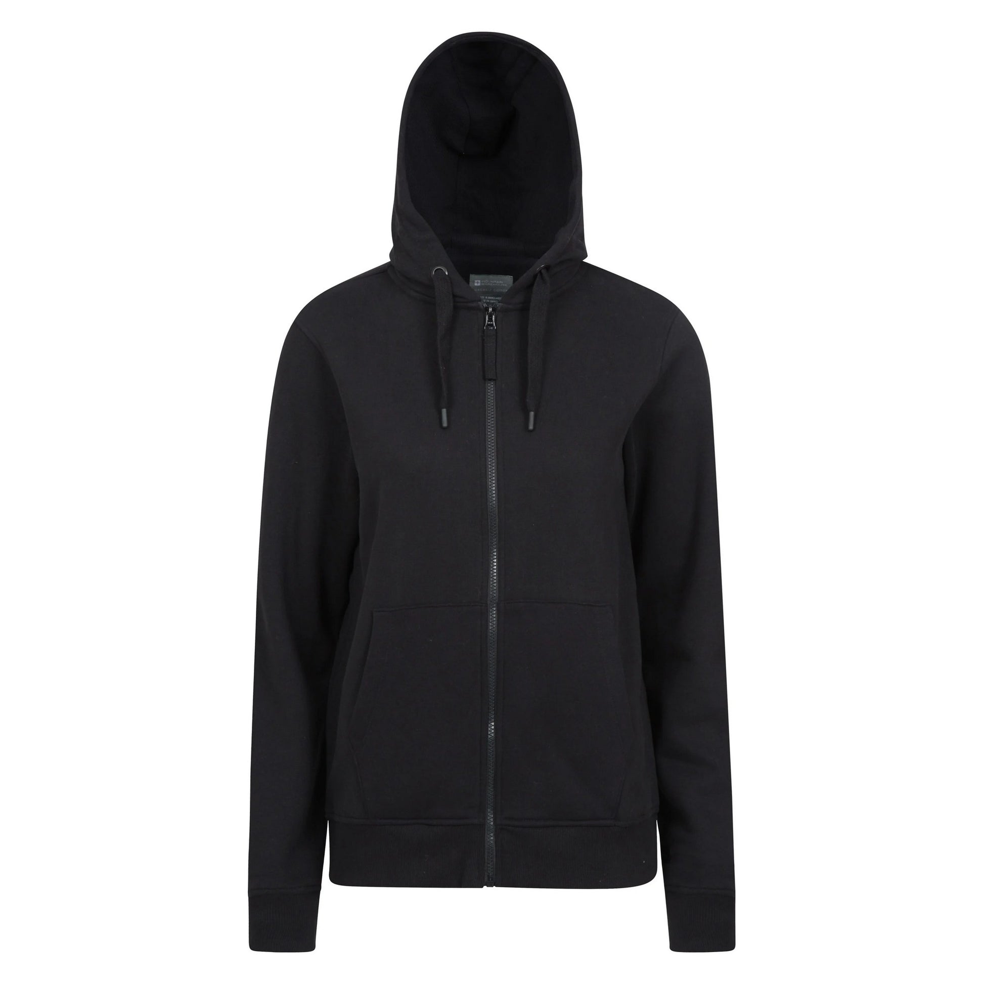 Black - Front - Mountain Warehouse Womens-Ladies Keyne Organic Full Zip Hoodie