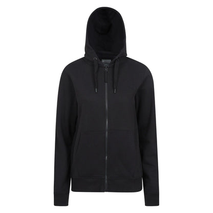 Black - Front - Mountain Warehouse Womens-Ladies Keyne Organic Full Zip Hoodie