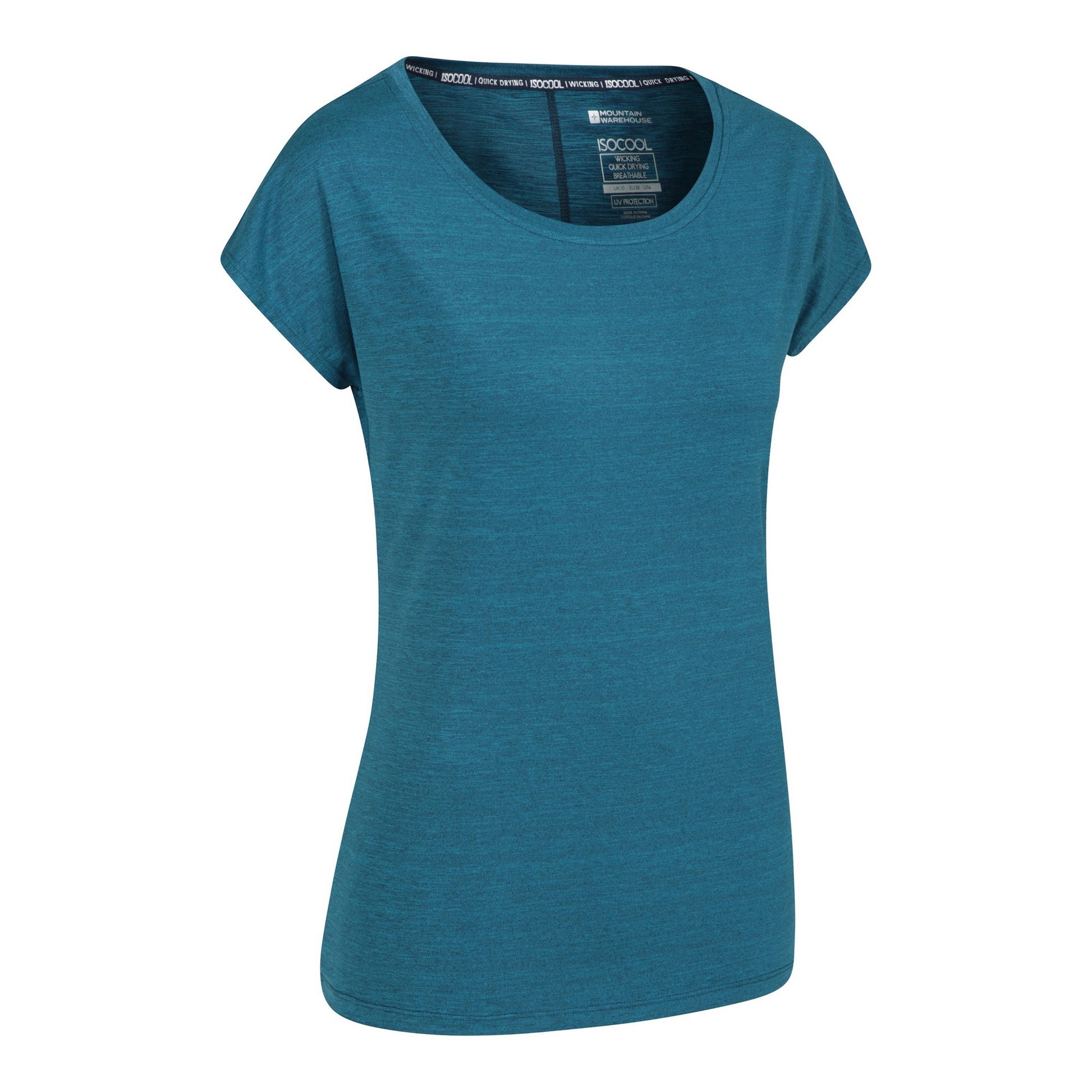 Navy - Side - Mountain Warehouse Womens-Ladies Dynamic Panna IsoCool Loose T-Shirt