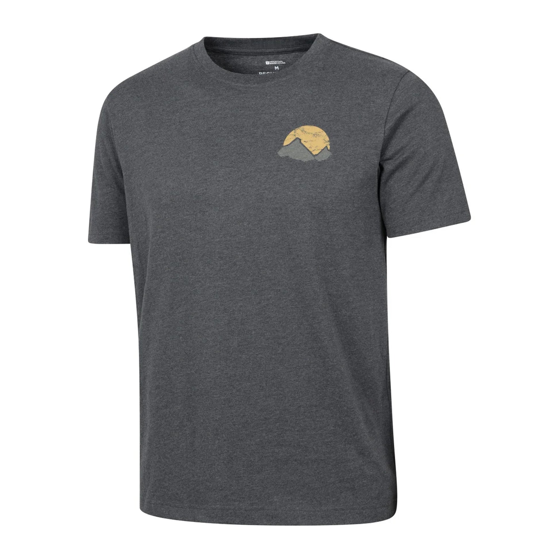 Charcoal - Side - Mountain Warehouse Mens Crest Organic T-Shirt