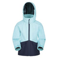 Teal - Front - Mountain Warehouse Childrens-Kids Cloud Burst Waterproof Jacket