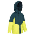 Lime - Back - Mountain Warehouse Childrens-Kids Meteor Waterproof Jacket