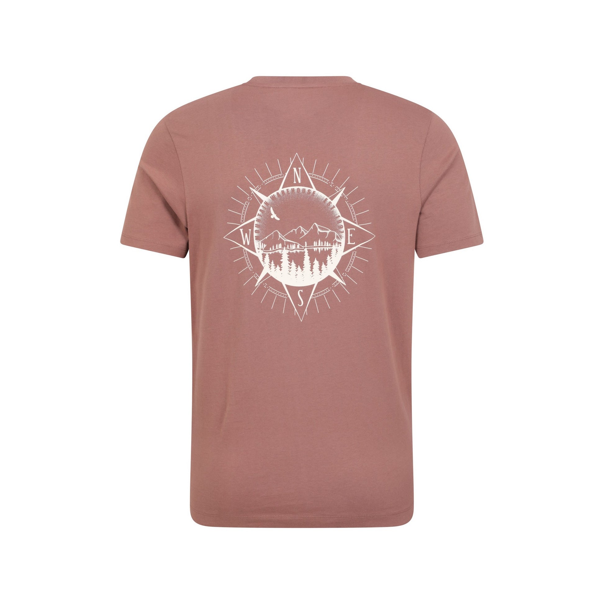 Burgundy - Back - Mountain Warehouse Mens Compass Organic T-Shirt