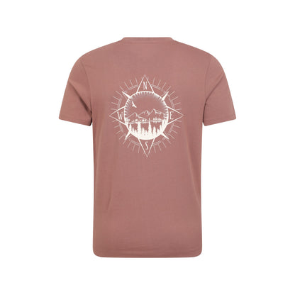 Burgundy - Back - Mountain Warehouse Mens Compass Organic T-Shirt
