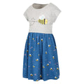 Cobalt - Side - Mountain Warehouse Girls Poppy Bees Organic Cotton Dress
