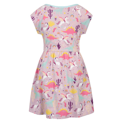 Lilac - Back - Mountain Warehouse Childrens-Kids Penelope All-Over Print Dress