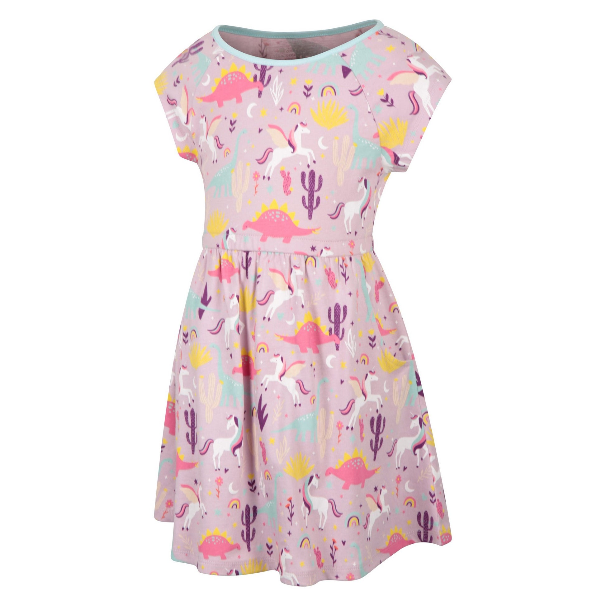 Lilac - Side - Mountain Warehouse Childrens-Kids Penelope All-Over Print Dress