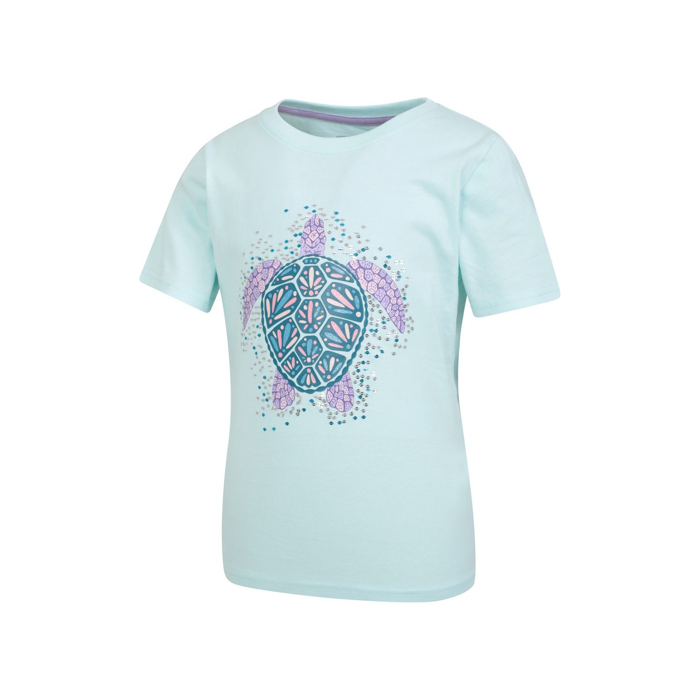 Turquoise - Side - Mountain Warehouse Childrens-Kids Turtle Organic T-Shirt