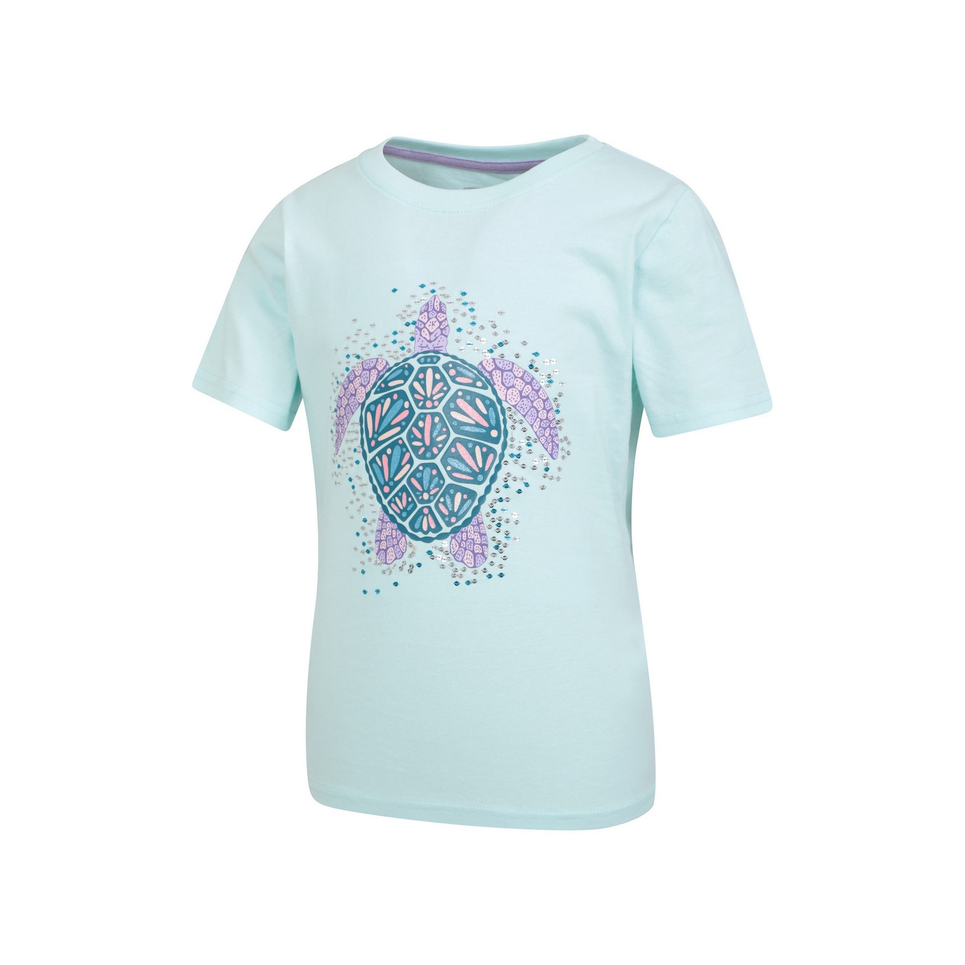 Turquoise - Side - Mountain Warehouse Childrens-Kids Turtle Organic T-Shirt