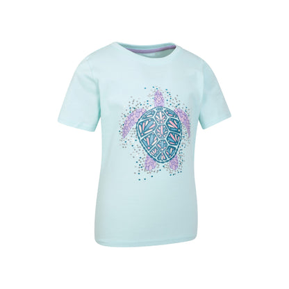 Turquoise - Lifestyle - Mountain Warehouse Childrens-Kids Turtle Organic T-Shirt