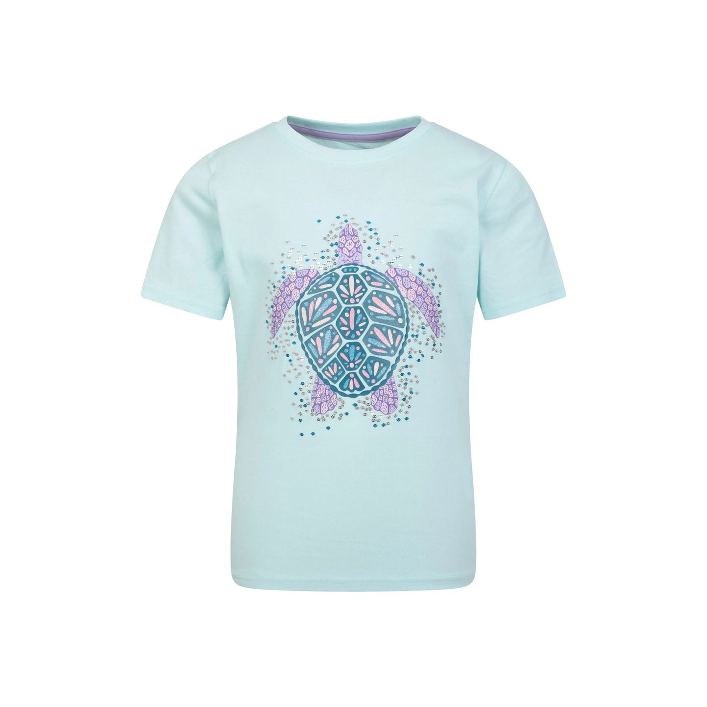 Turquoise - Front - Mountain Warehouse Childrens-Kids Turtle Organic T-Shirt
