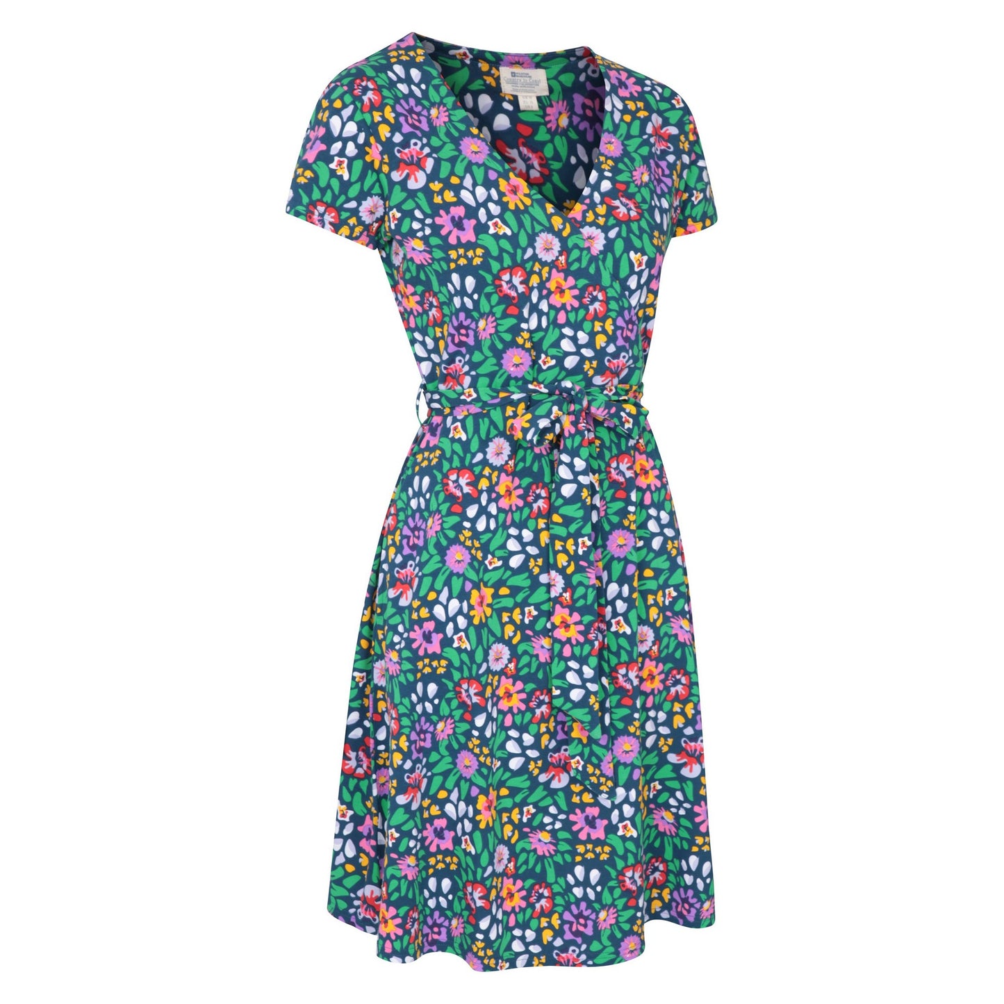 Dark Blue - Lifestyle - Mountain Warehouse Womens-Ladies Santorini Flowers Jersey Wrap Dress