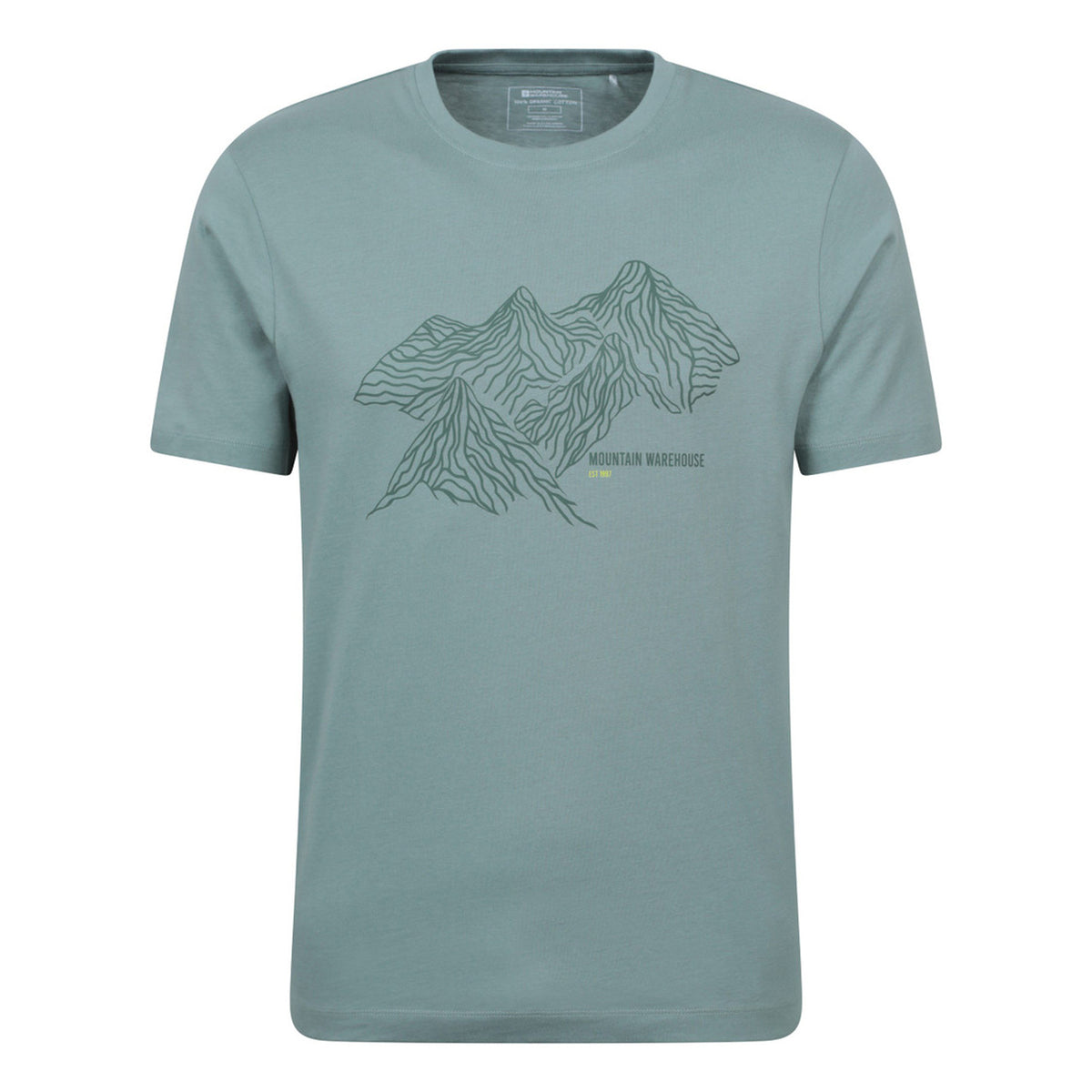 Light Khaki - Front - Mountain Warehouse Mens Tonal Organic T-Shirt