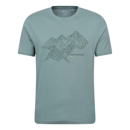 Light Khaki - Front - Mountain Warehouse Mens Tonal Organic T-Shirt