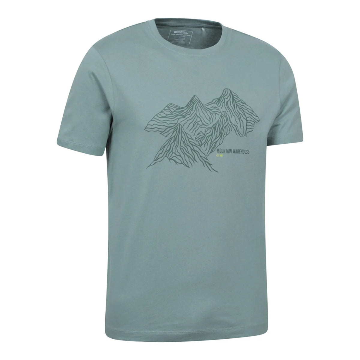 Light Khaki - Side - Mountain Warehouse Mens Tonal Organic T-Shirt