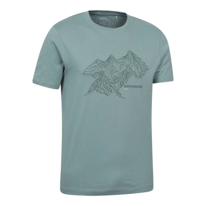 Light Khaki - Side - Mountain Warehouse Mens Tonal Organic T-Shirt