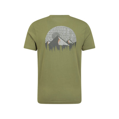 Khaki - Back - Mountain Warehouse Mens Circle Organic T-Shirt