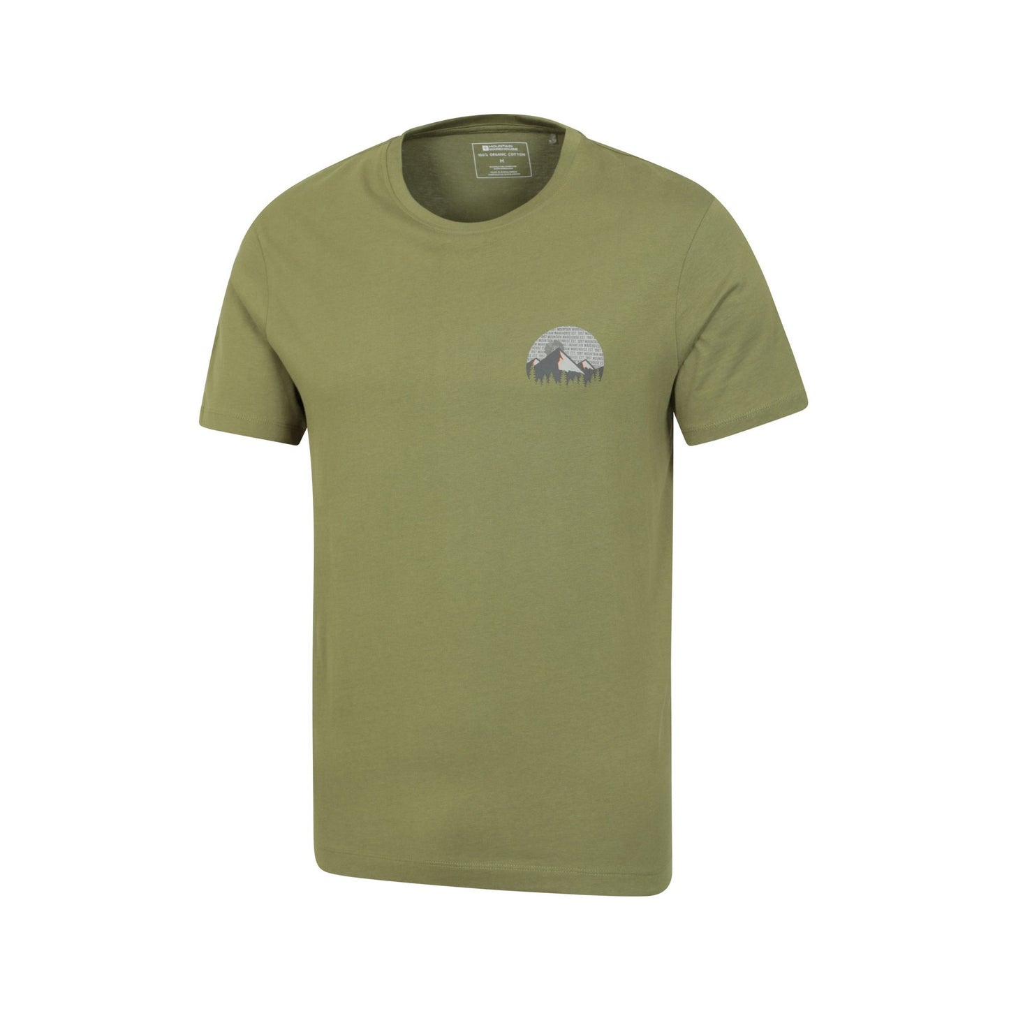 Khaki - Side - Mountain Warehouse Mens Circle Organic T-Shirt