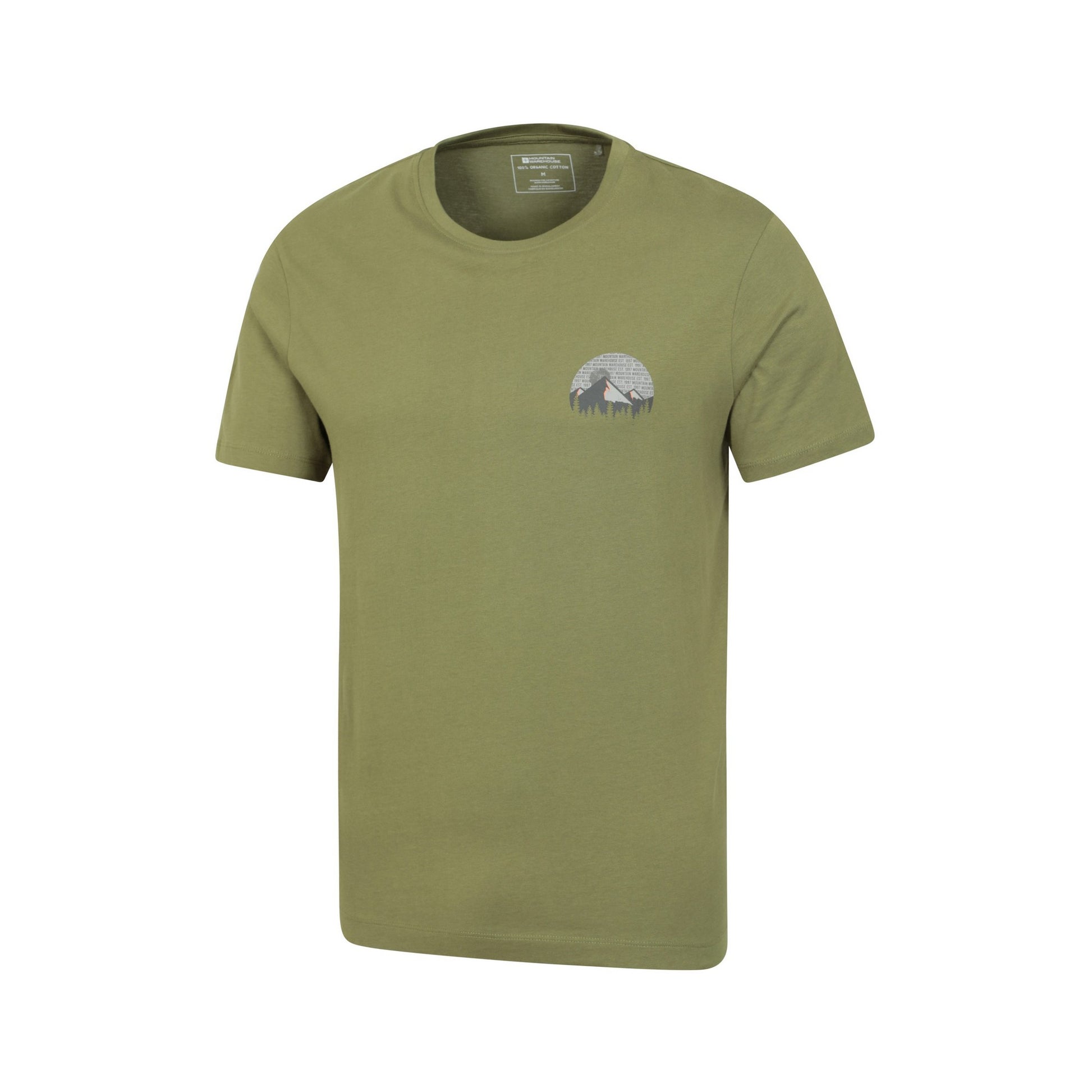 Khaki - Side - Mountain Warehouse Mens Circle Organic T-Shirt