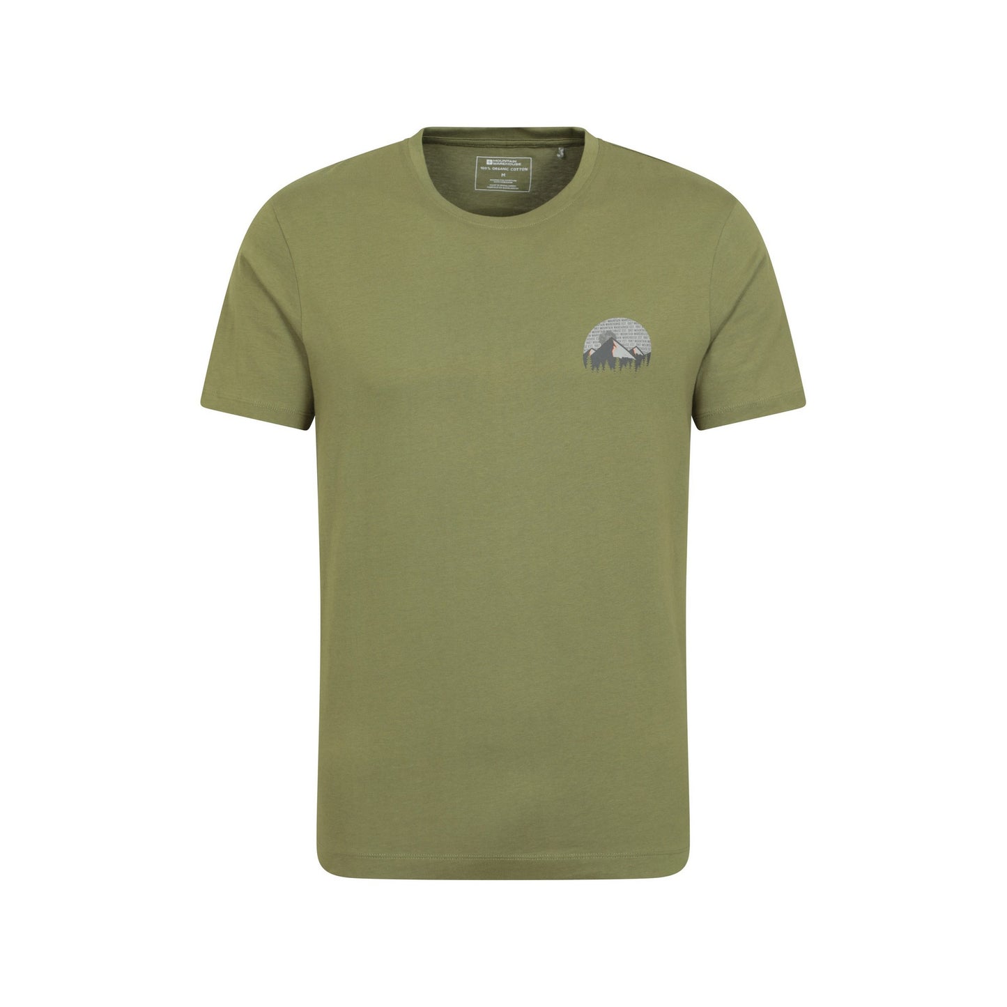 Khaki - Front - Mountain Warehouse Mens Circle Organic T-Shirt