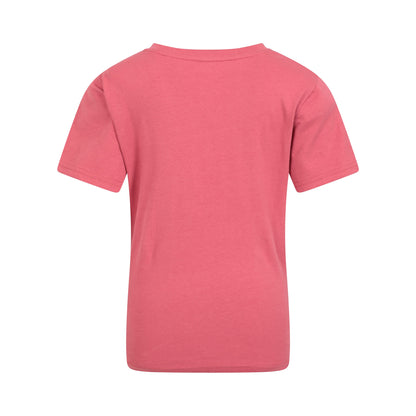 Dusky Purple - Back - Mountain Warehouse Childrens-Kids Lazy Leopard Organic T-Shirt