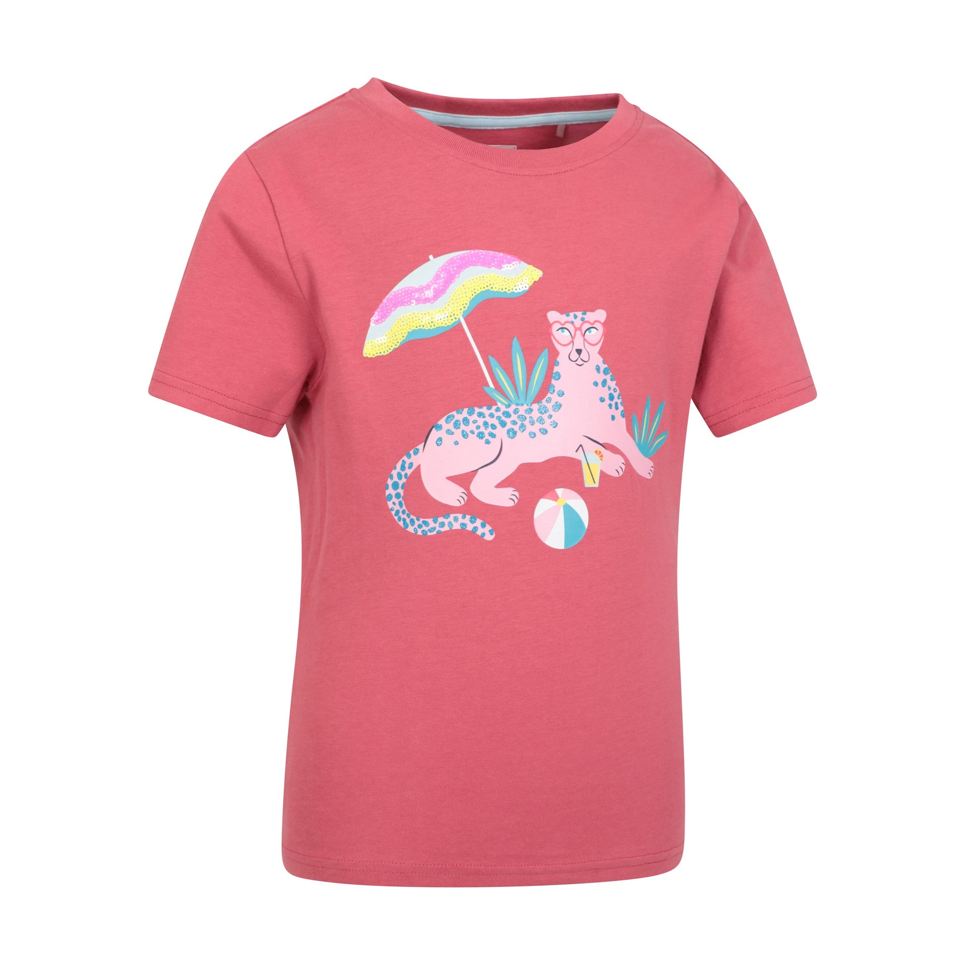 Dusky Purple - Lifestyle - Mountain Warehouse Childrens-Kids Lazy Leopard Organic T-Shirt