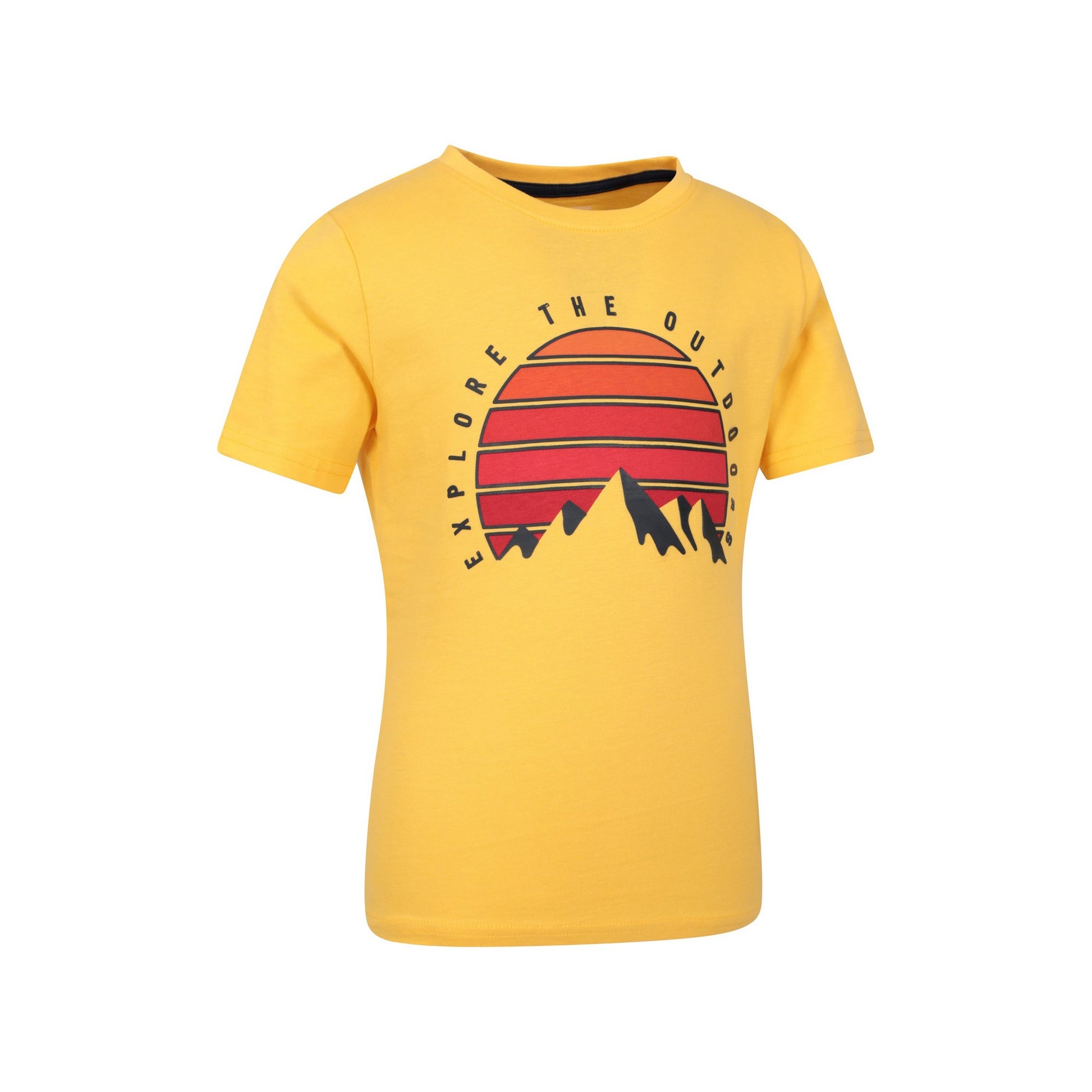 Mustard - Lifestyle - Mountain Warehouse Childrens-Kids Explore The Outdoors Sunset Organic T-Shirt