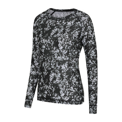 Black - Side - Mountain Warehouse Womens-Ladies Talus All-Over Print Thermal Top