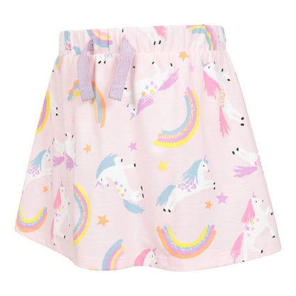 Light Pink - Side - Mountain Warehouse Girls Seaside Unicorn Skort
