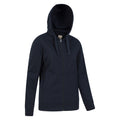 Navy - Side - Mountain Warehouse Womens-Ladies Essentials Full Zip Hoodie