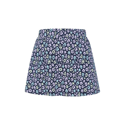 Purple - Back - Mountain Warehouse Girls Seaside Leopard Print Skort