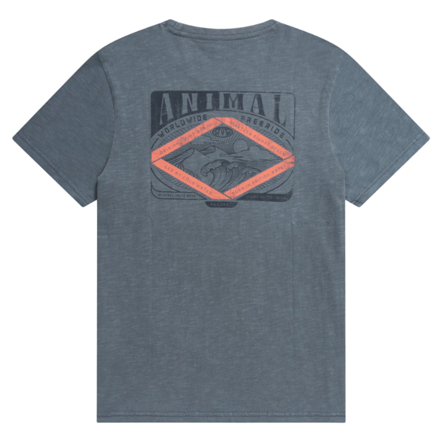 Petrol - Back - Animal Mens Jacob Graphic Print Organic T-Shirt