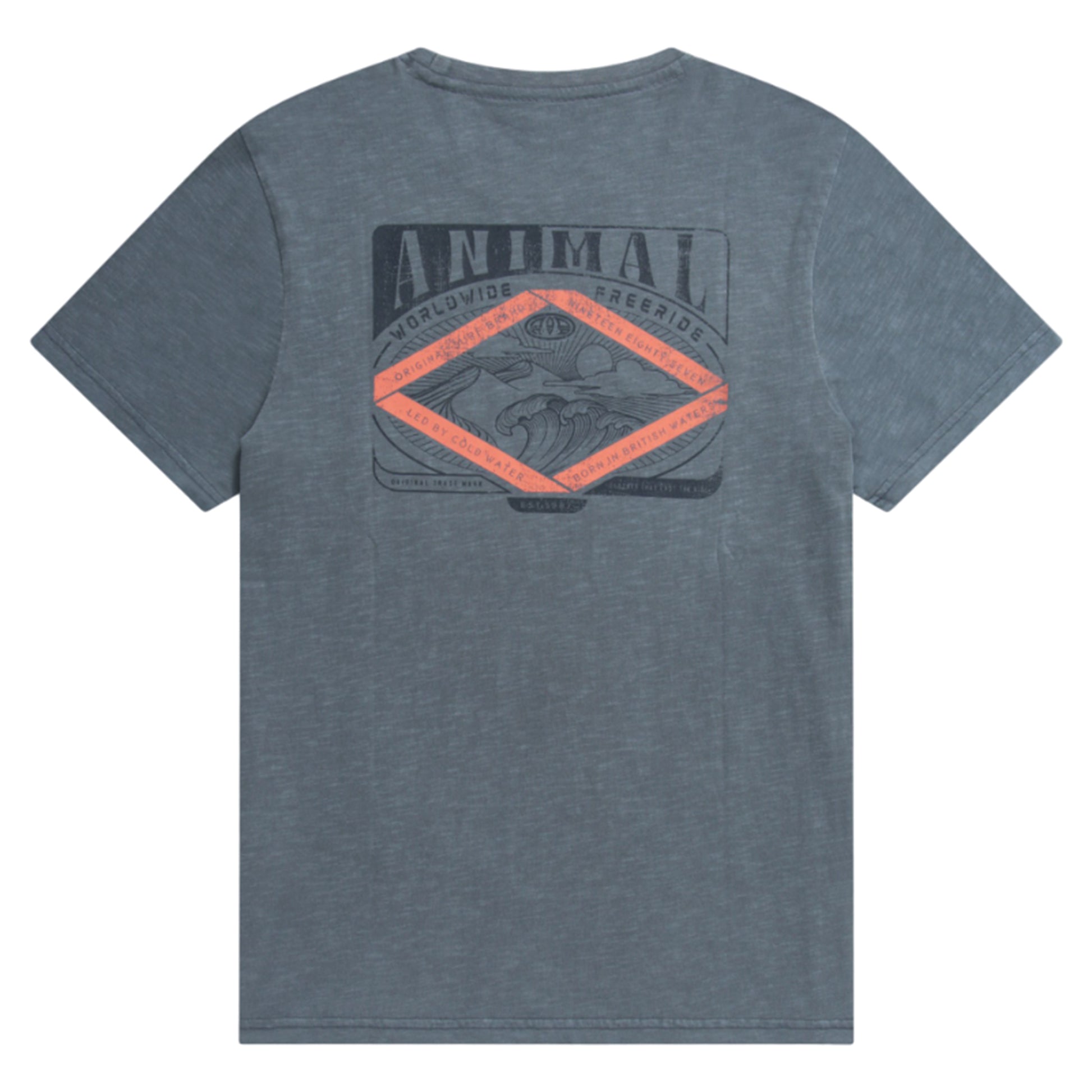 Petrol - Back - Animal Mens Jacob Graphic Print Organic T-Shirt