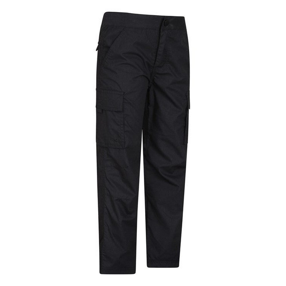 Black - Back - Mountain Warehouse Childrens-Kids Lightweight Cargo Trousers