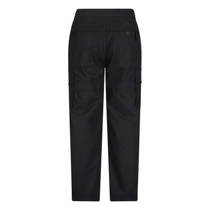 Black - Side - Mountain Warehouse Childrens-Kids Lightweight Cargo Trousers