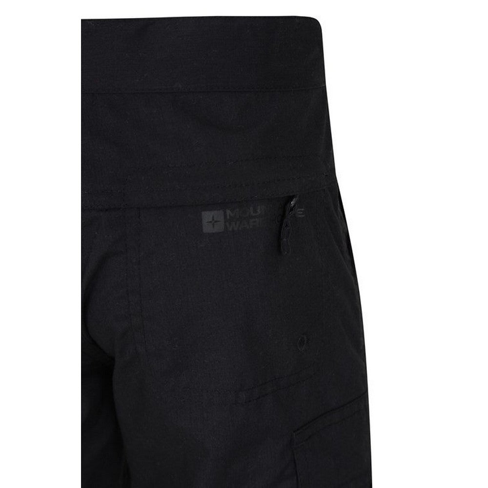Black - Pack Shot - Mountain Warehouse Childrens-Kids Lightweight Cargo Trousers