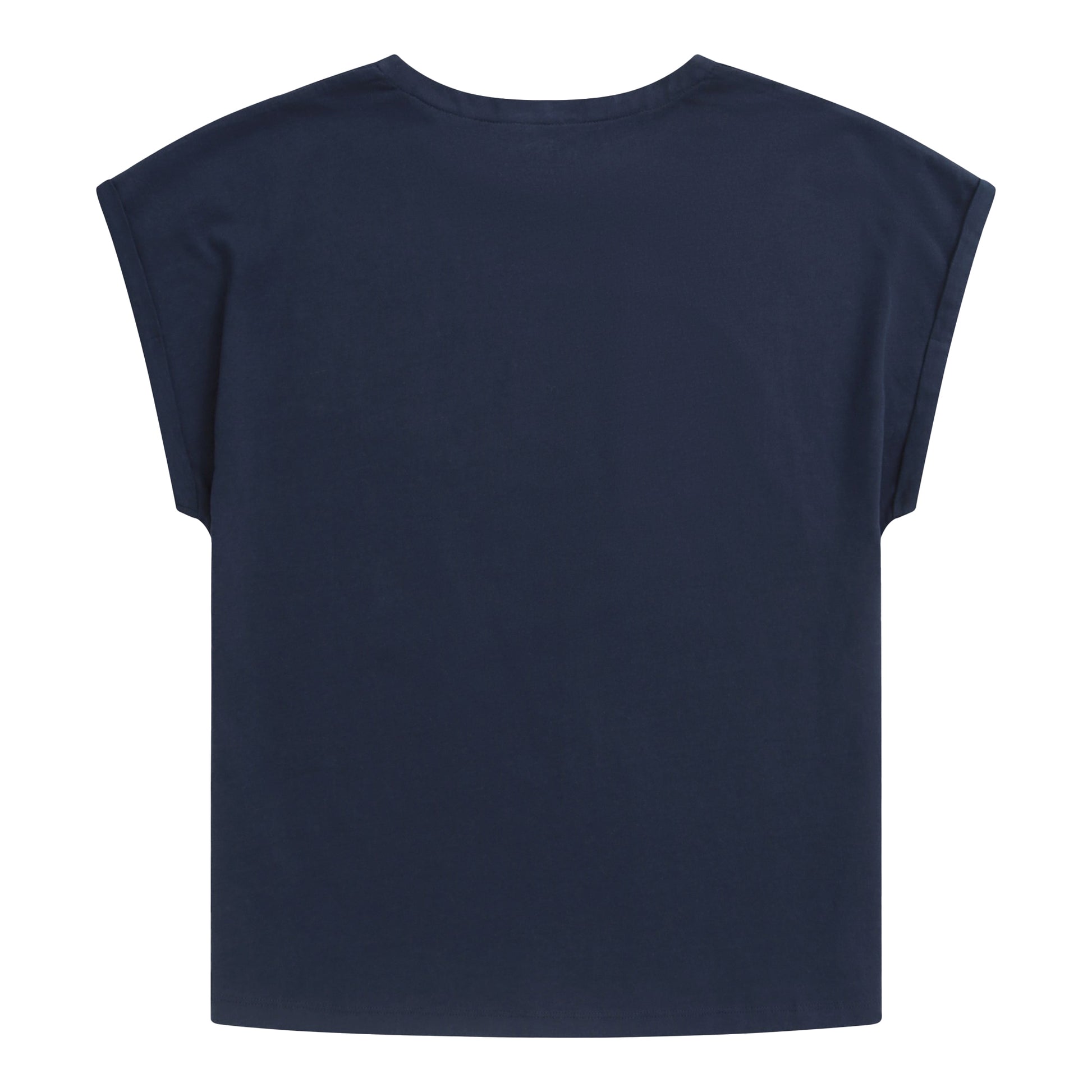 Navy - Back - Animal Womens-Ladies Holly Script Organic T-Shirt