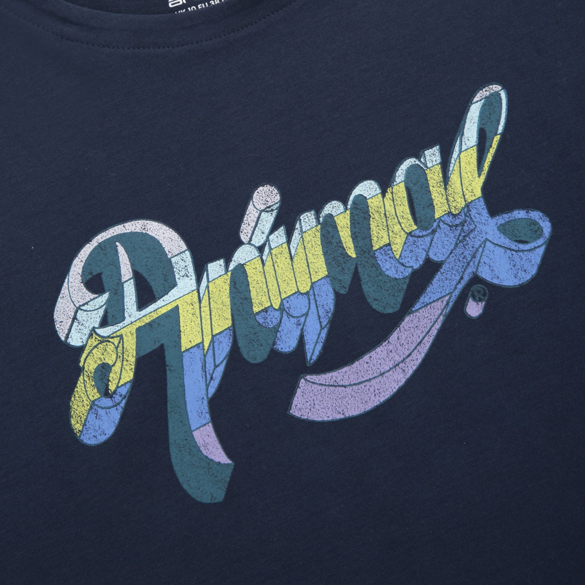 Navy - Side - Animal Womens-Ladies Holly Script Organic T-Shirt